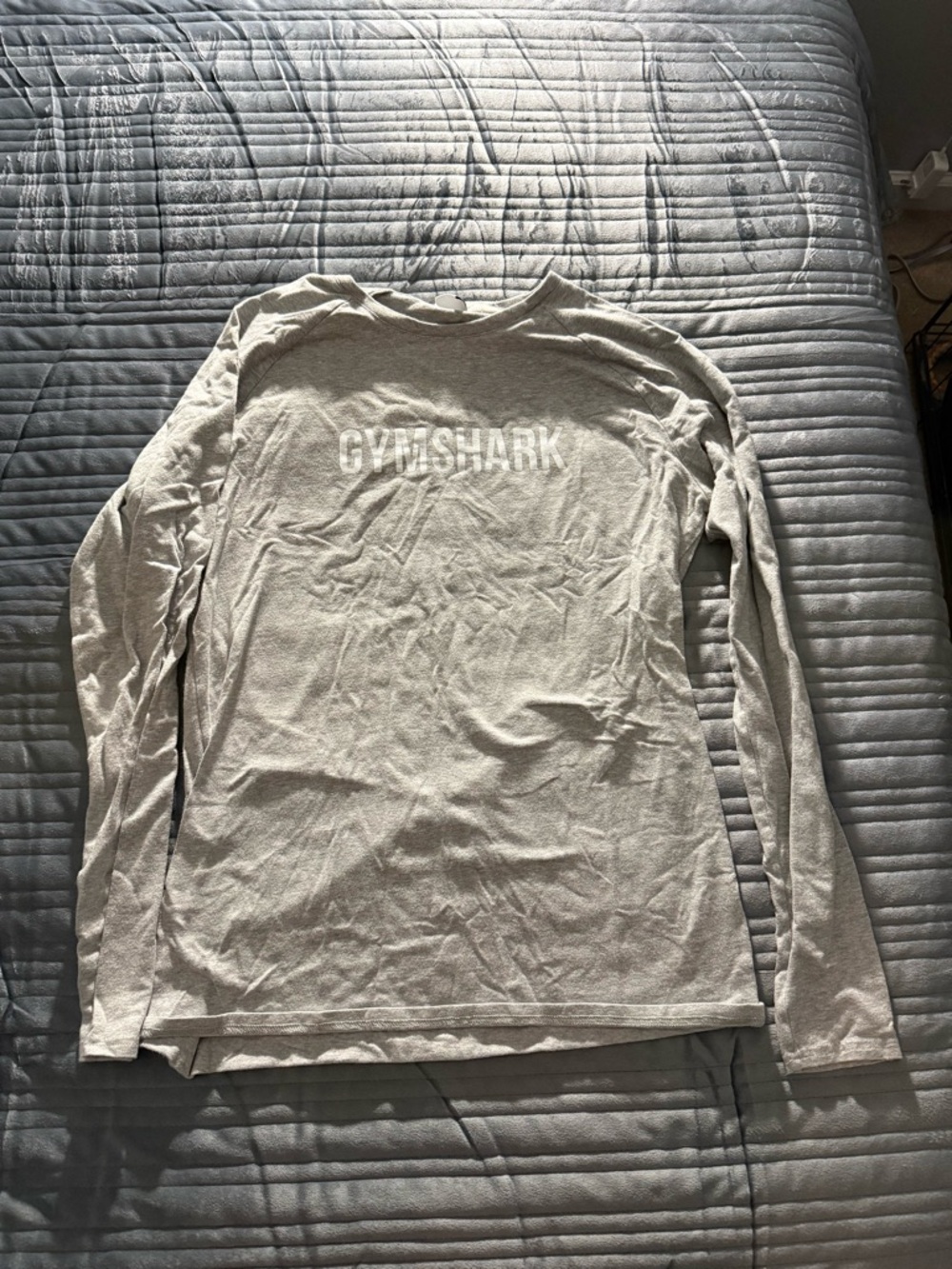 Gymshark Men’s Long Sleeve Tee - Light Gray Heather